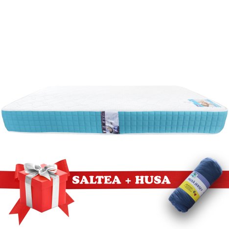 Set Saltea Memory Foam Saltex 900x1900 + Husa cu elastic